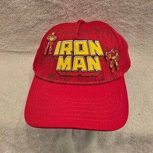 Disney Marvel Iron Man Cap Hat Adult With 2 Pins